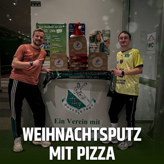 Weihnachtsputz mit Pizza